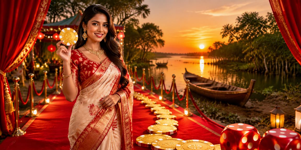 সুন্দরবন পোহেলা বৈশাখ উদযাপনে ডাইস গেম খেলা চলছে